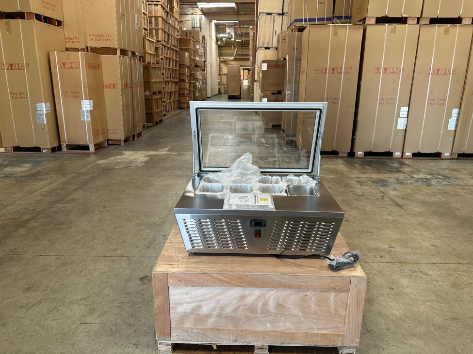 NEW 32" 8 Pan Countertop Refrigerated Prep Table Sandwich Topping Sauce NSF