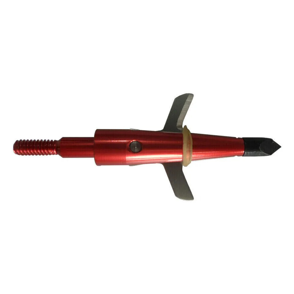 12Pcs Red Broadheads 100 Grain 1.75" Cut Compound Bow Crossbow Tips