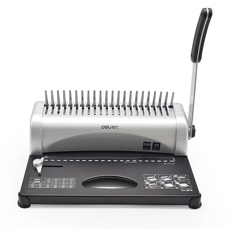 Comb Type Rubber Ring Binding Machine 3870 Manual 21 Hole Crimp Punching Machine