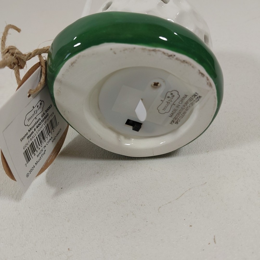 Mud Pie Golf Ball Light Up Sitter; 4 1/4" X 2 1/2"