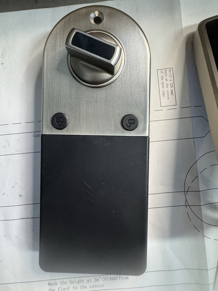 Smart door handle/lock Set Biometric Deadbolt BD-1 Silver/black Open Box