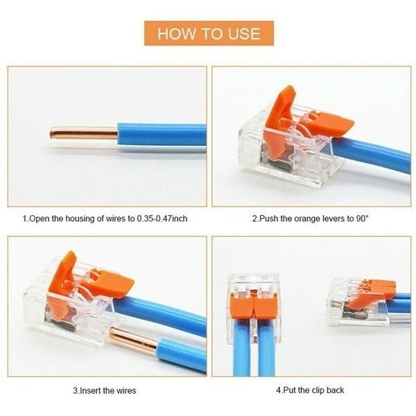 MERKEL ® 5 pcs / 5 Pin Electrical Wire Connector Spring Lever