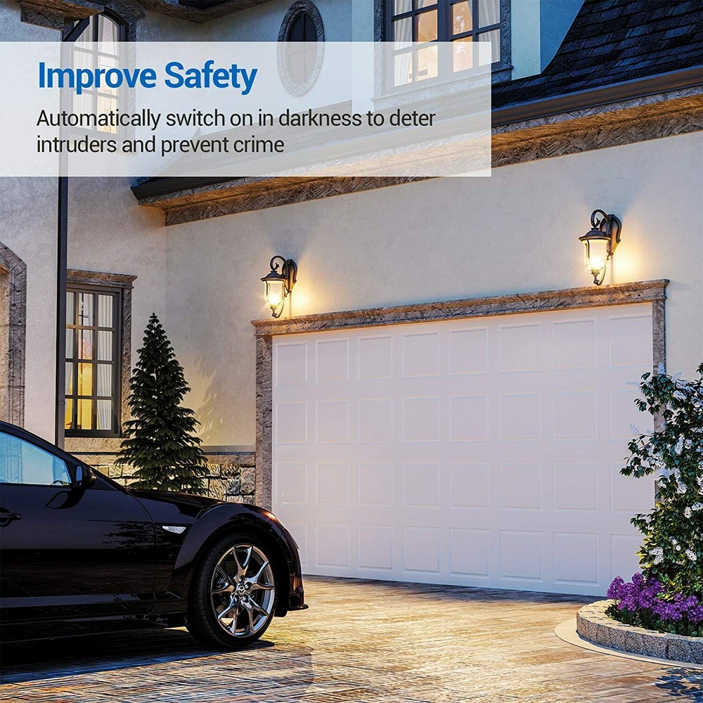 DEWENWILS 4-Pack Smart Automatic On/Off Photocell Sensor A19 E26 Porch Bulb