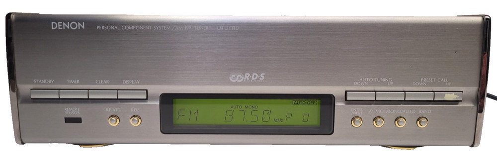 Denon UTU-110 AM-FM Tuner Personal Component System Power Tested Only
