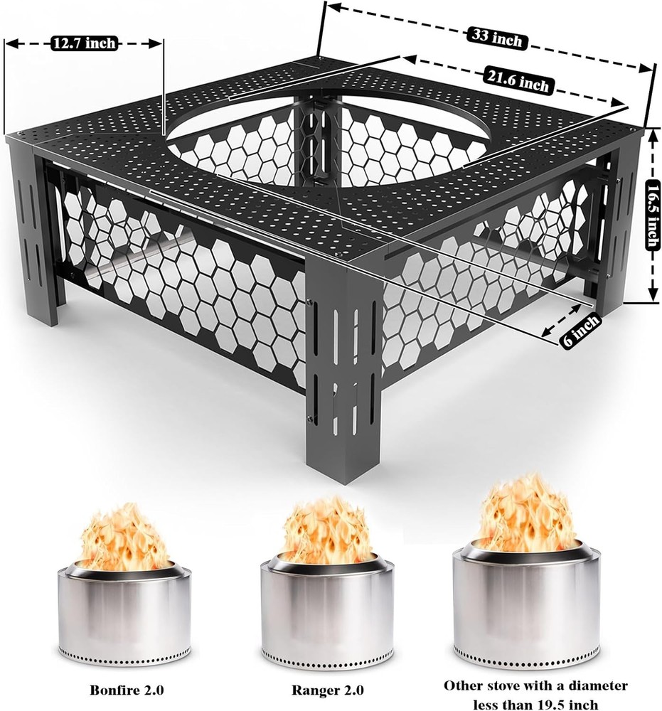 Fire Pit Surround Table for Solo Stove Mesa