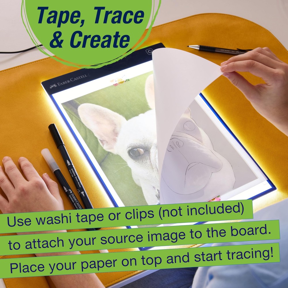 Faber-Castell LED Light Tracing Board: Adjustable Up Drawing White