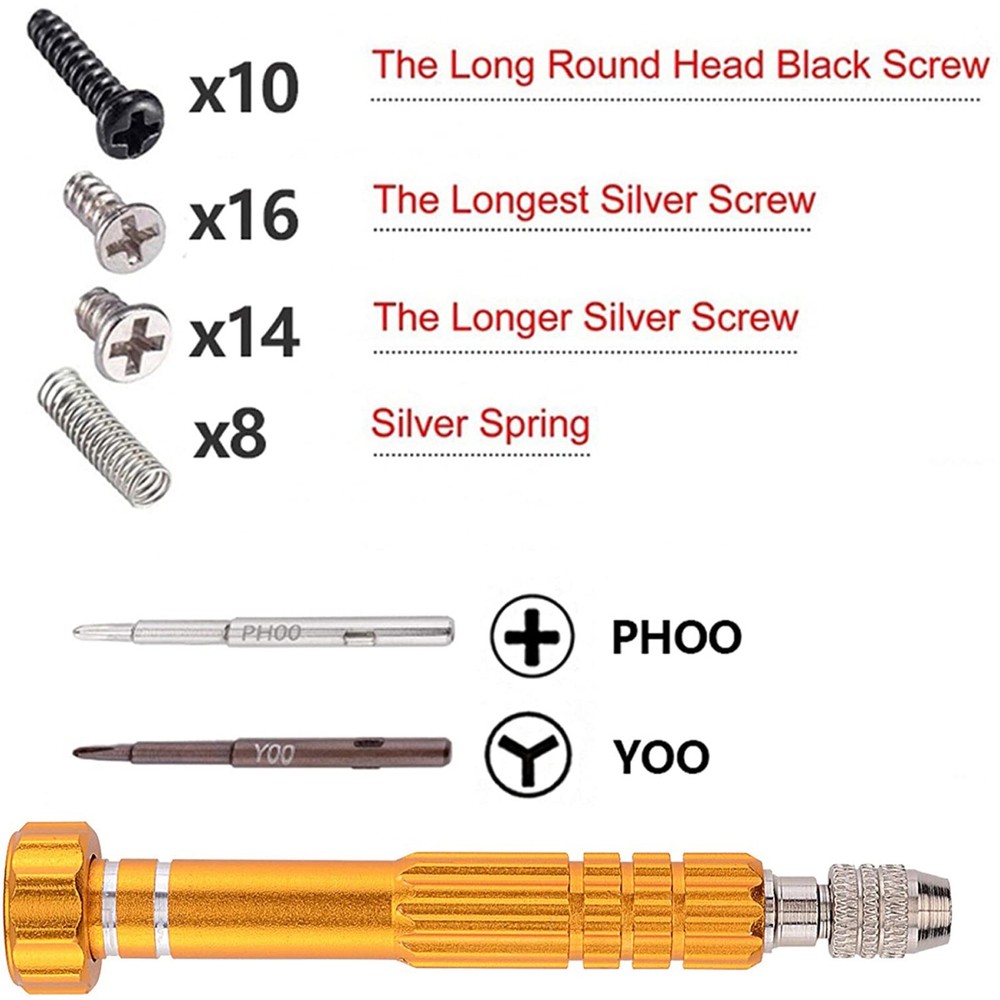 For Nintendo Switch & OLED Joy-con Shell Cover Buttons Set Clear Replacement Kit