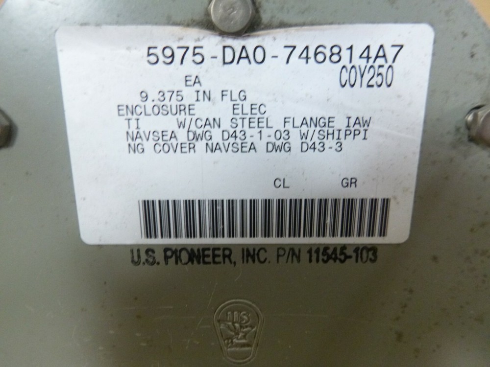 U.S. Navy Octagonal Electrical Junction Box 9-3/8" x 4-1/2" Deep 11545-103