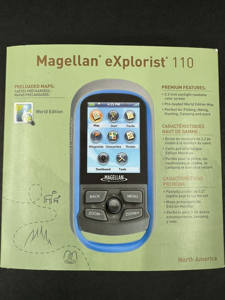 Magellan eXplorist 110 Handheld Geocaching GPS *Tested & Working*