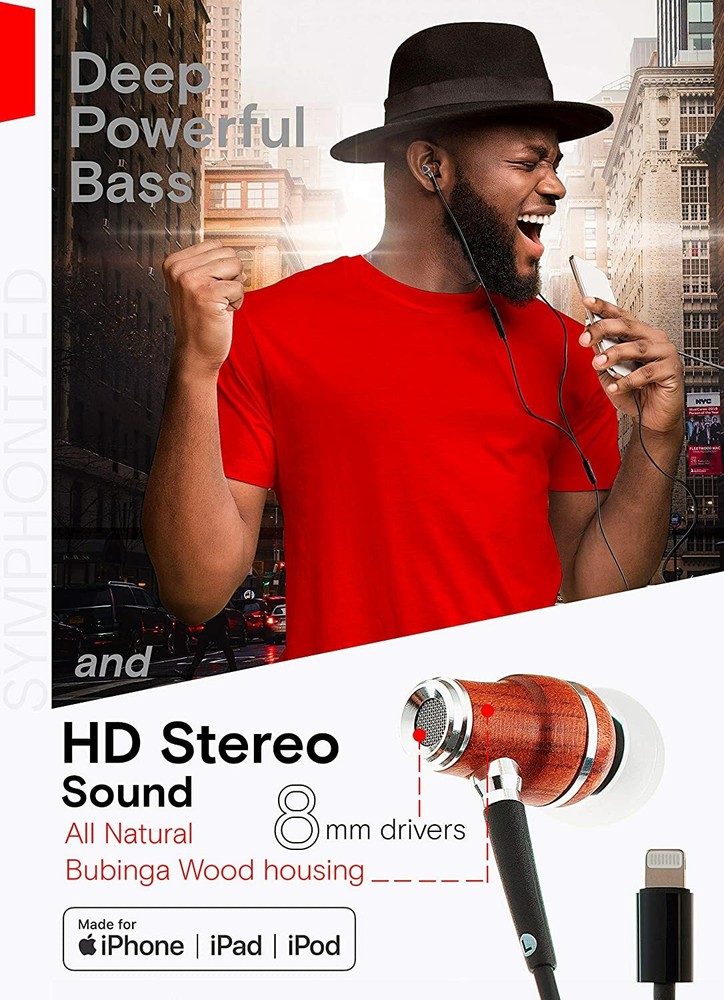 Symphonized NRG MFI Wired Earbuds for Apple Devices - (Open Box)