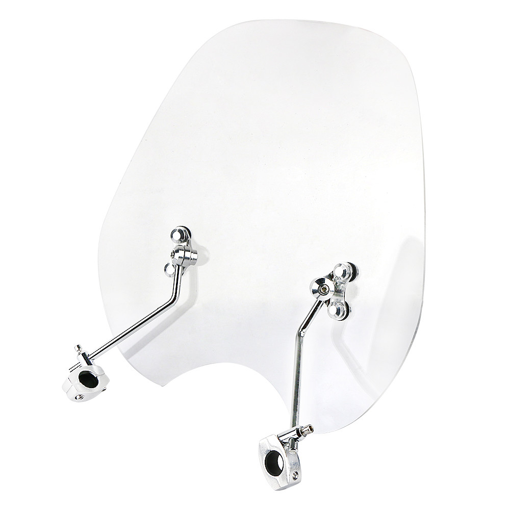 Universal 7/8'' 1'' Handlebars Motorcycle Windshield Windscreen For Honda Harley