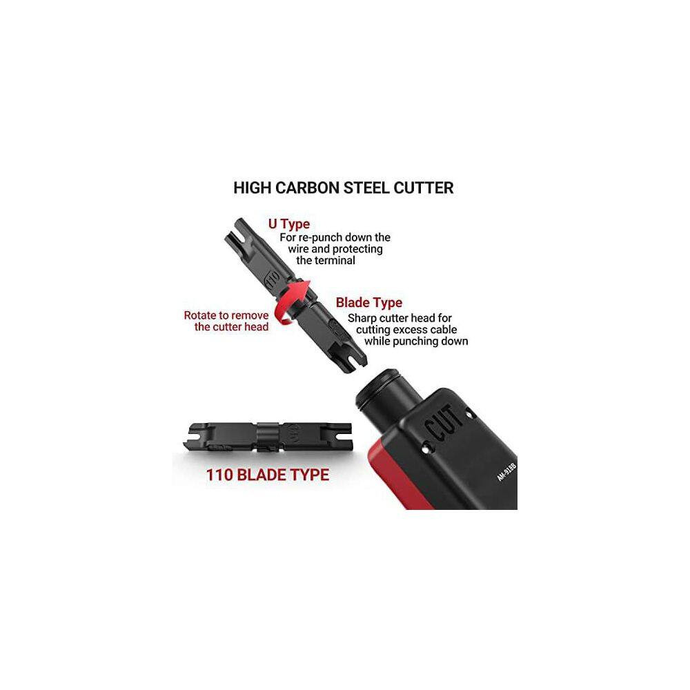 1-Piece AM-918B 110 Type Impact Punch down Tool HI LO Setting Network Cable Hook
