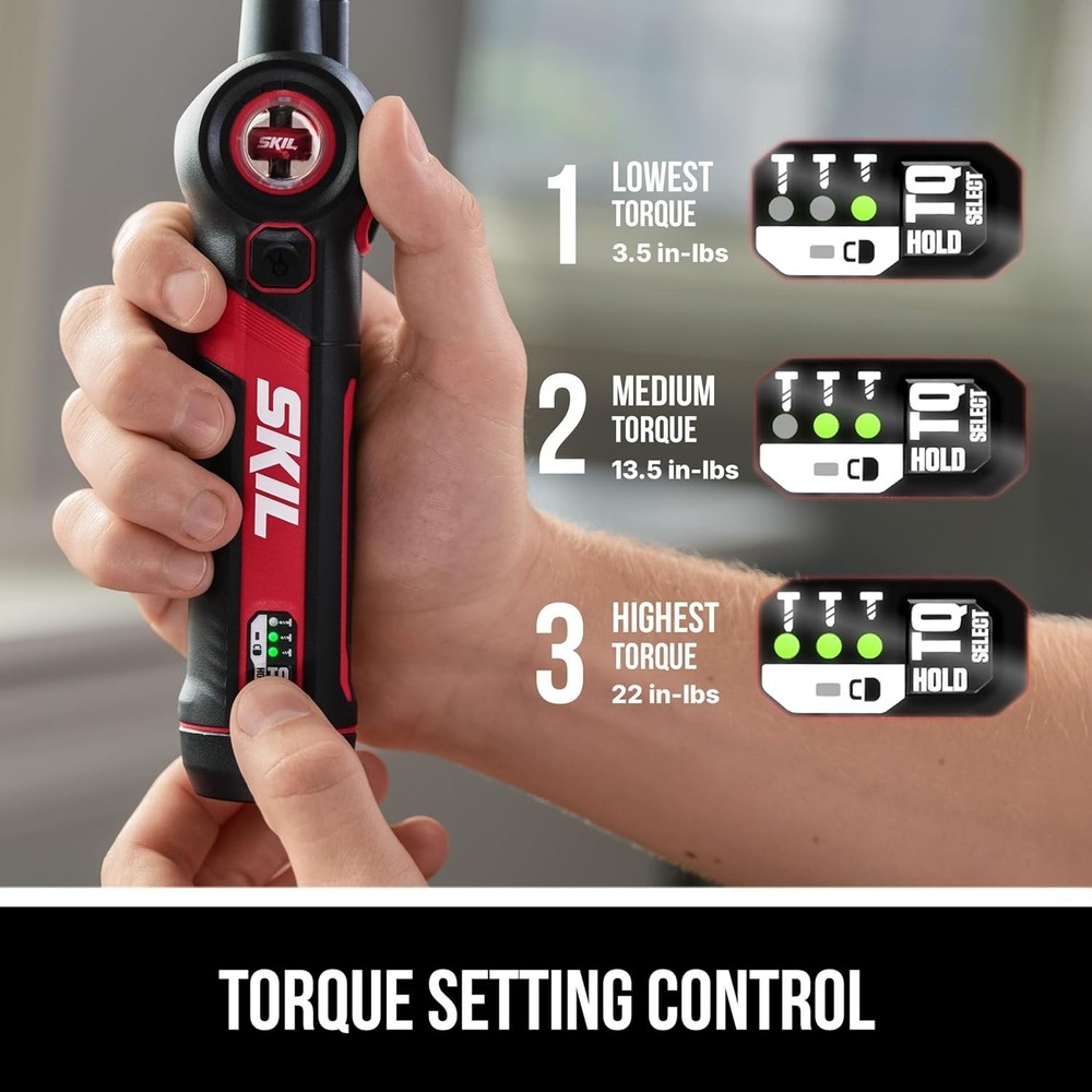 Twist 2.0 Rechargeable 4V Screwdriver with Pivoting Head, Torque Setting, USB...