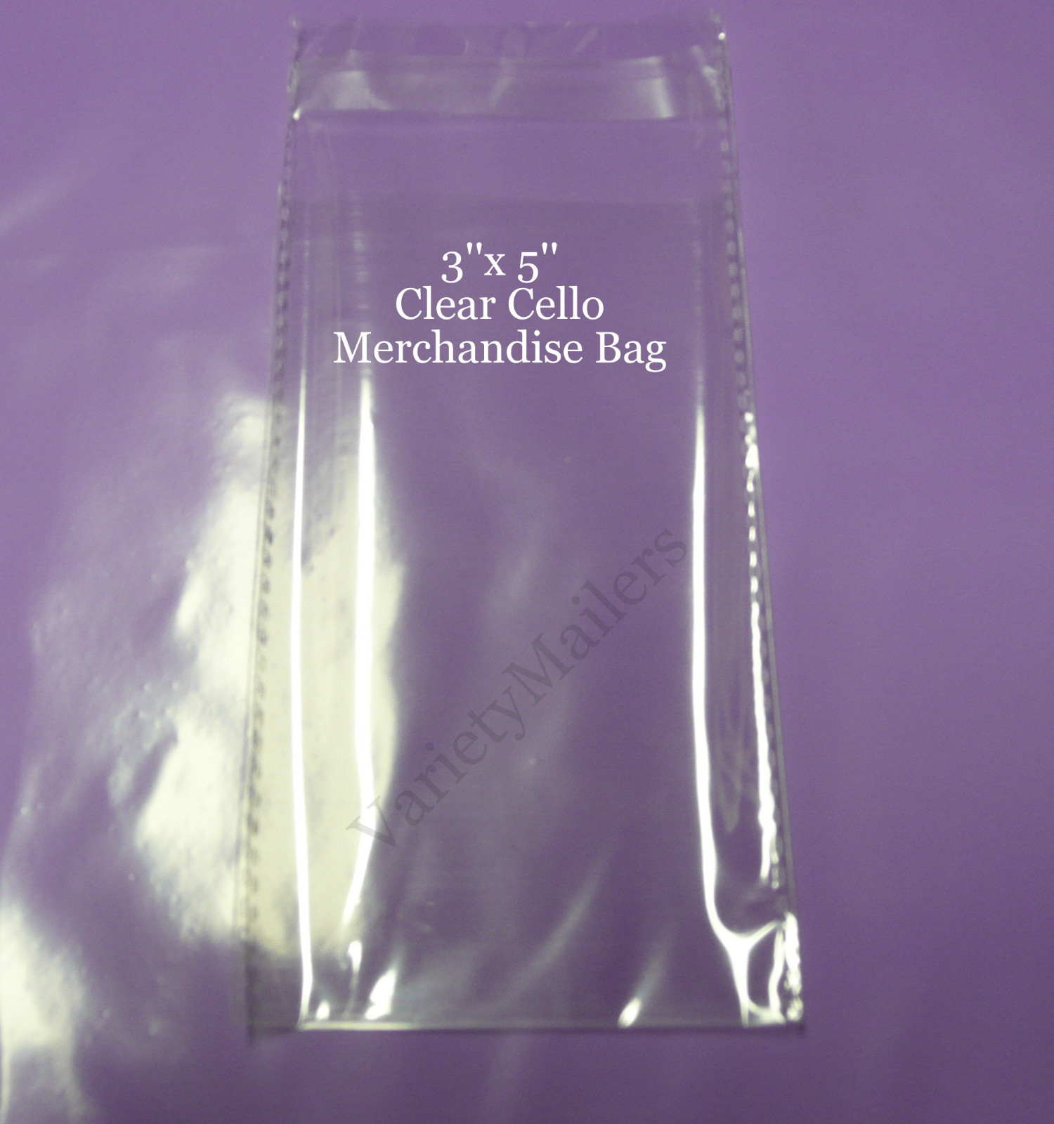 100 Small Reclosable Cello Merchandise Bags 3x5 Clear 1.5 Mil Self-Sealing Bags