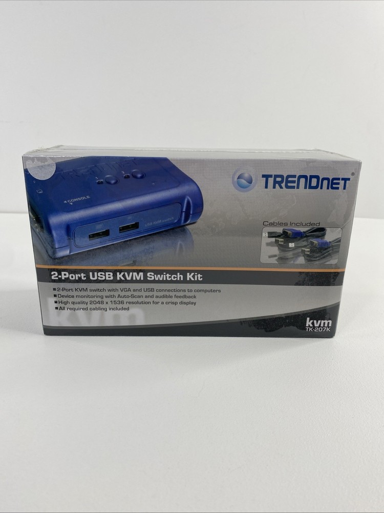 Trendnet TK-207K 2-port USB VGA KVM Switch Kit