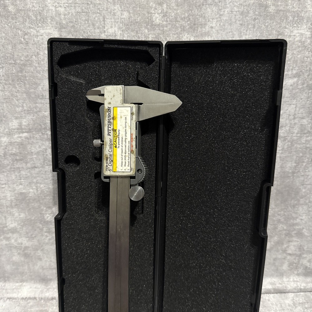 Pittsburgh 6" Digital Caliper with Case & Instructions Item 68304