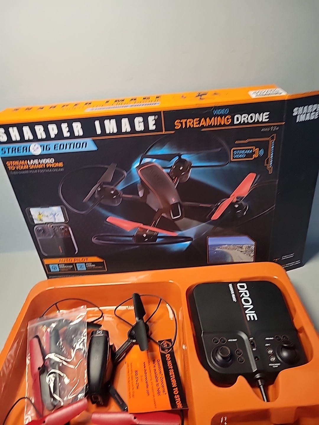 Sharper Image Mach X Video Drone with Streaming Camera 250 Ft. Flight Radius