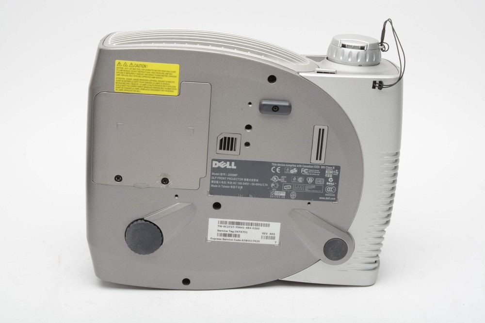 Dell 2200MP DLP Projector, Remote, laser pointer, manual, AV cables, case, Teste