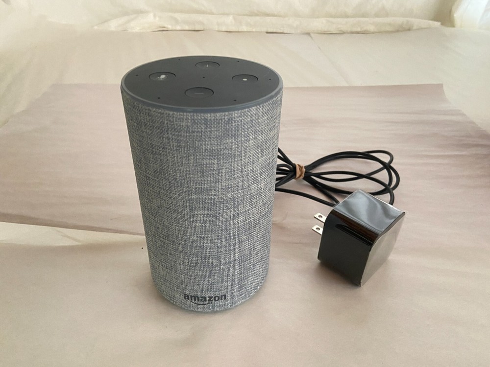 Amazon Echo (2nd Generation) Smart Assistant - Heather Grey Fabric