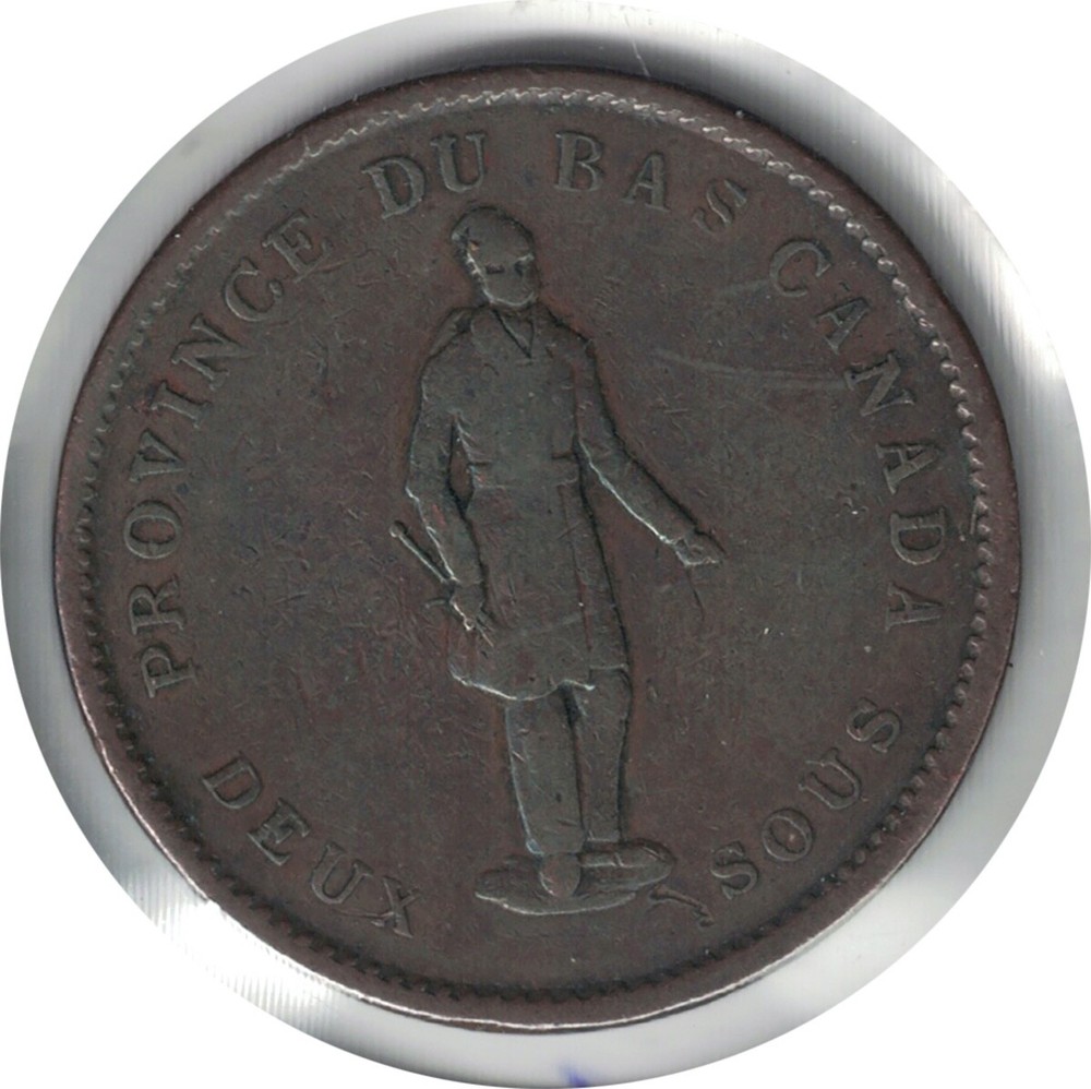 1837 1 ONE PENNY TOKEN LOWER CANADA.