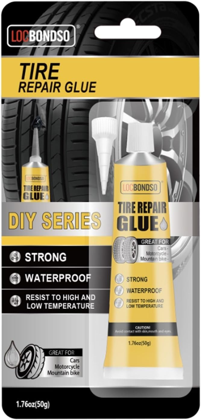 50G Tire Repair Glue, Sidewall Tire Repair Kit, Rubber Cement Tire Repair, Black