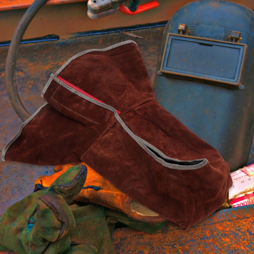 Cowhide Welding Hood Protective Caps With Neck Shoulder Drape