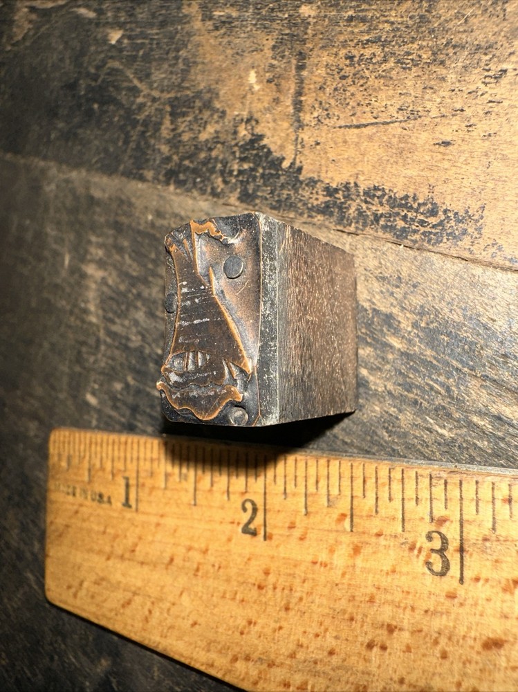 Printing Block “ Small Ship “ Copper Face