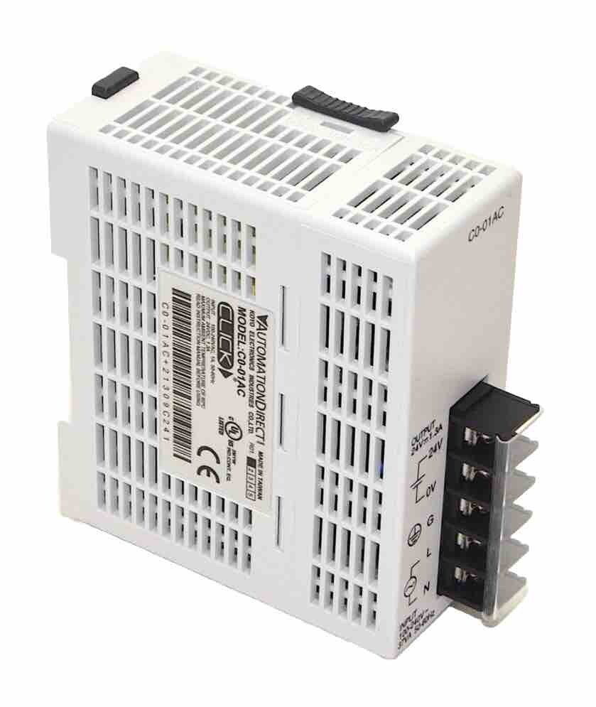 CLICK C0-01AC AC power supply, 100-240 VAC input, 24 VDC Output