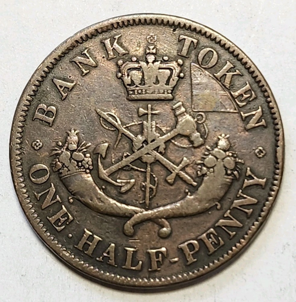 1852 Upper Canada Half Penny 1120
