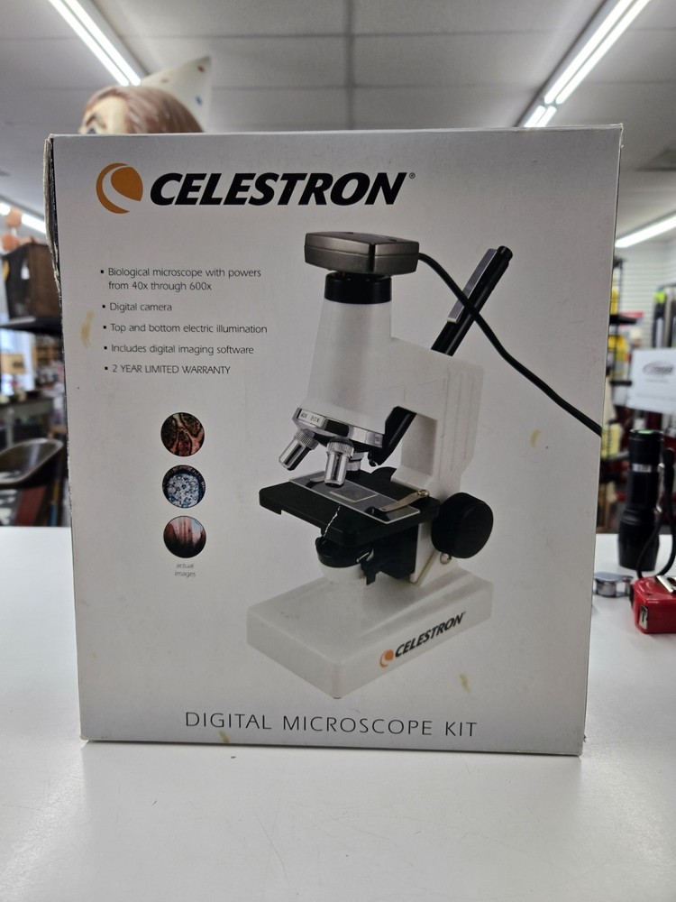 Vintage 2008 Celestron 44320 Digital Microscope Kit. Made In China