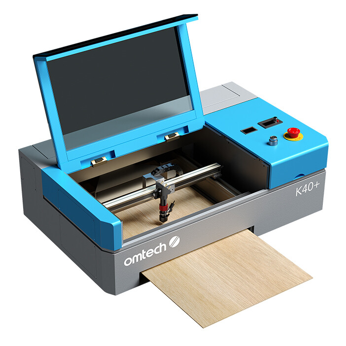 OMTech 45W K40+ CO2 Laser Engraver Marker Engraving 8 x 12in W/ Rotary Axis