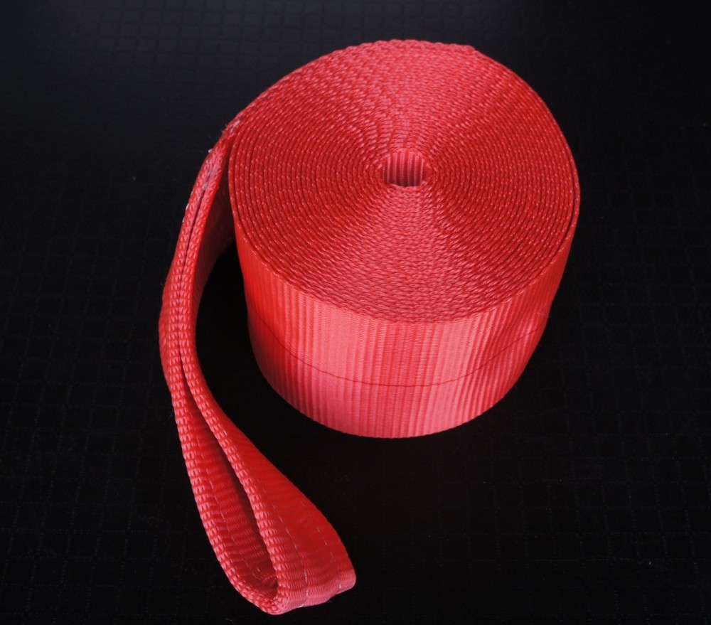 10 RED 4" x 30' Loop End Winch Straps Flatbed Truck Trailer Tie Down Load Strap