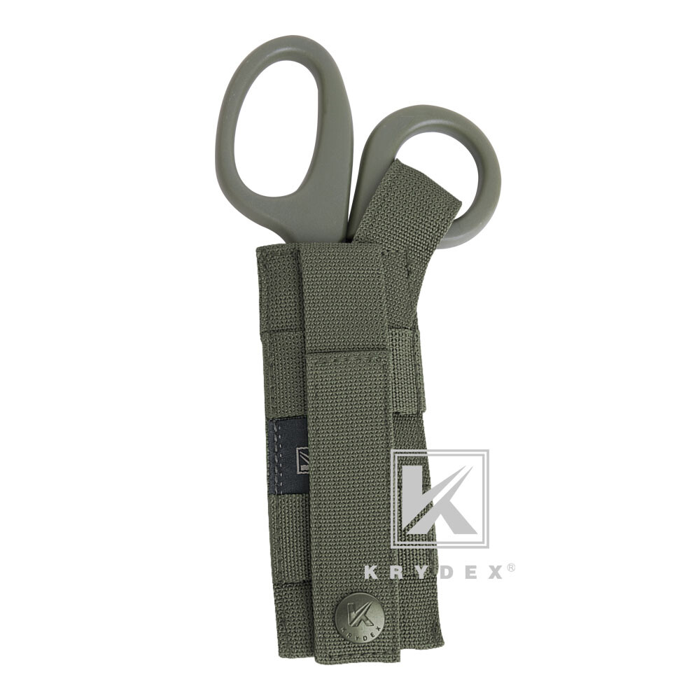 KRYDEX Medic Hand Pouch & Shears Tactical Shear Pouch Scissors Sheath MOLLE Back