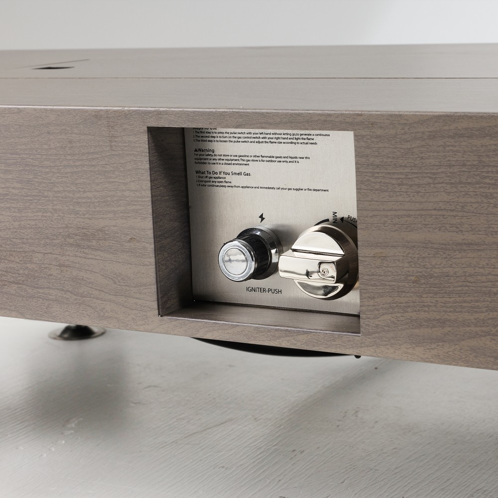 54" Rectangular Propane Fire Pit Table 50K BTU Low-Profile Modern Patio Heater