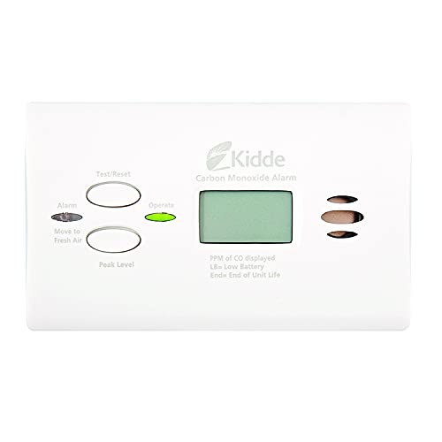 Kidde Carbon Monoxide Detector, AA Battery Powered CO Alarm with LEDs,