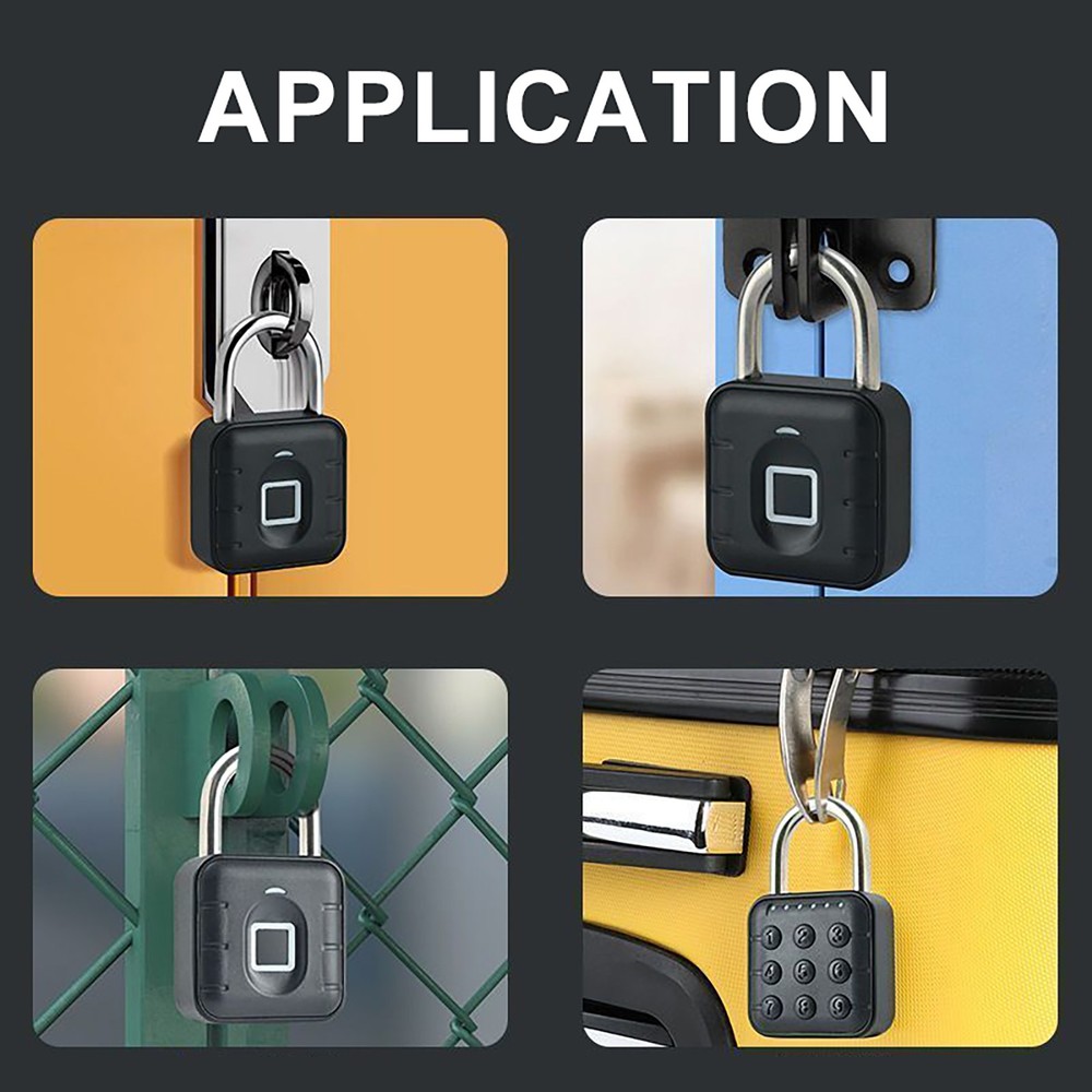 Fingerprint Combination Padlock Keyless Security Electronic Luggage App Unlock