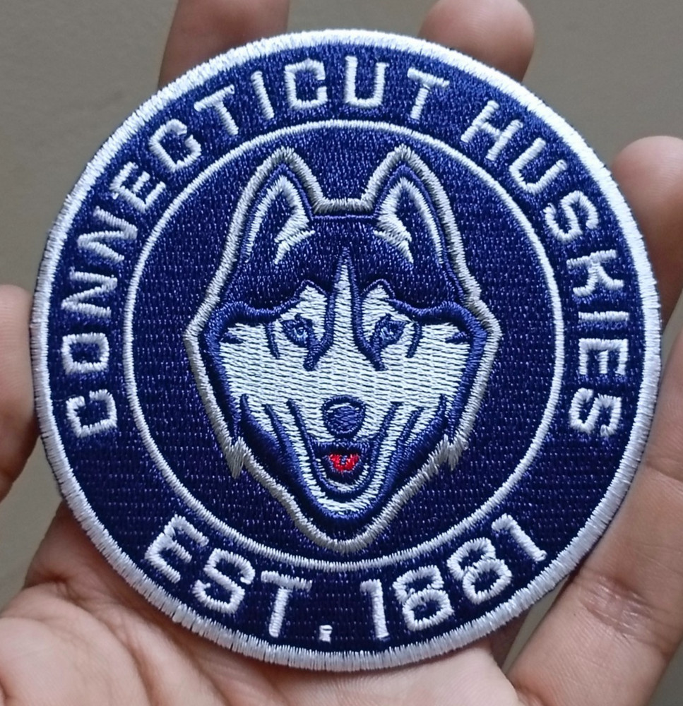 Connecticut Huskies NCAA Team Logo Iron On Patch - Sew Patch - Embroidered Patch