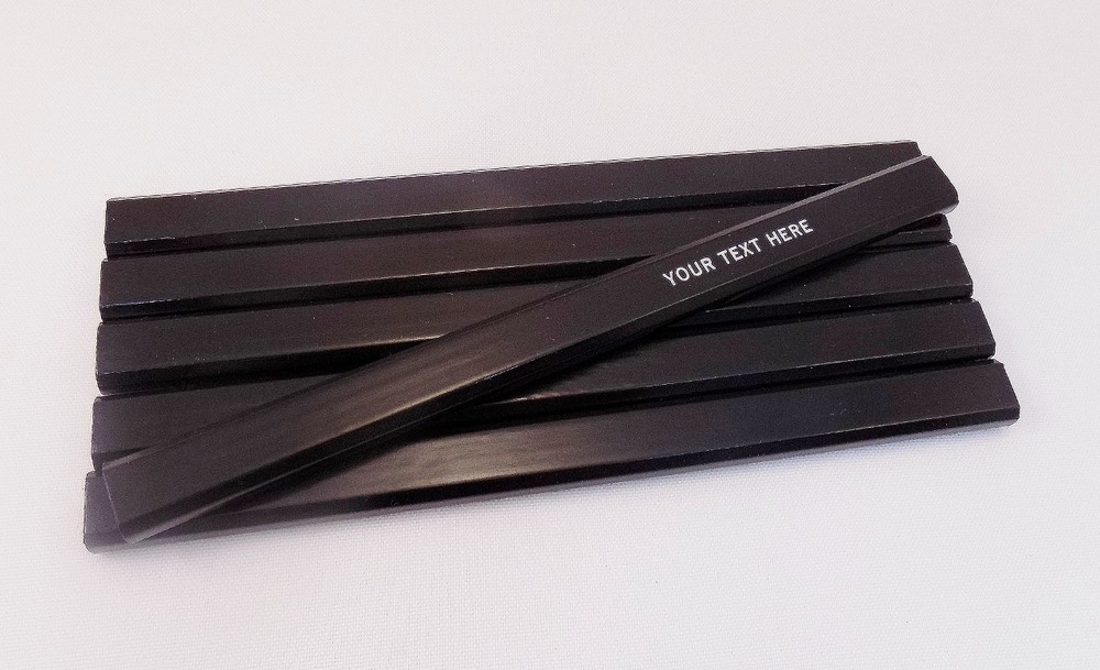 24 "Black"  Personalized Carpenter Pencils