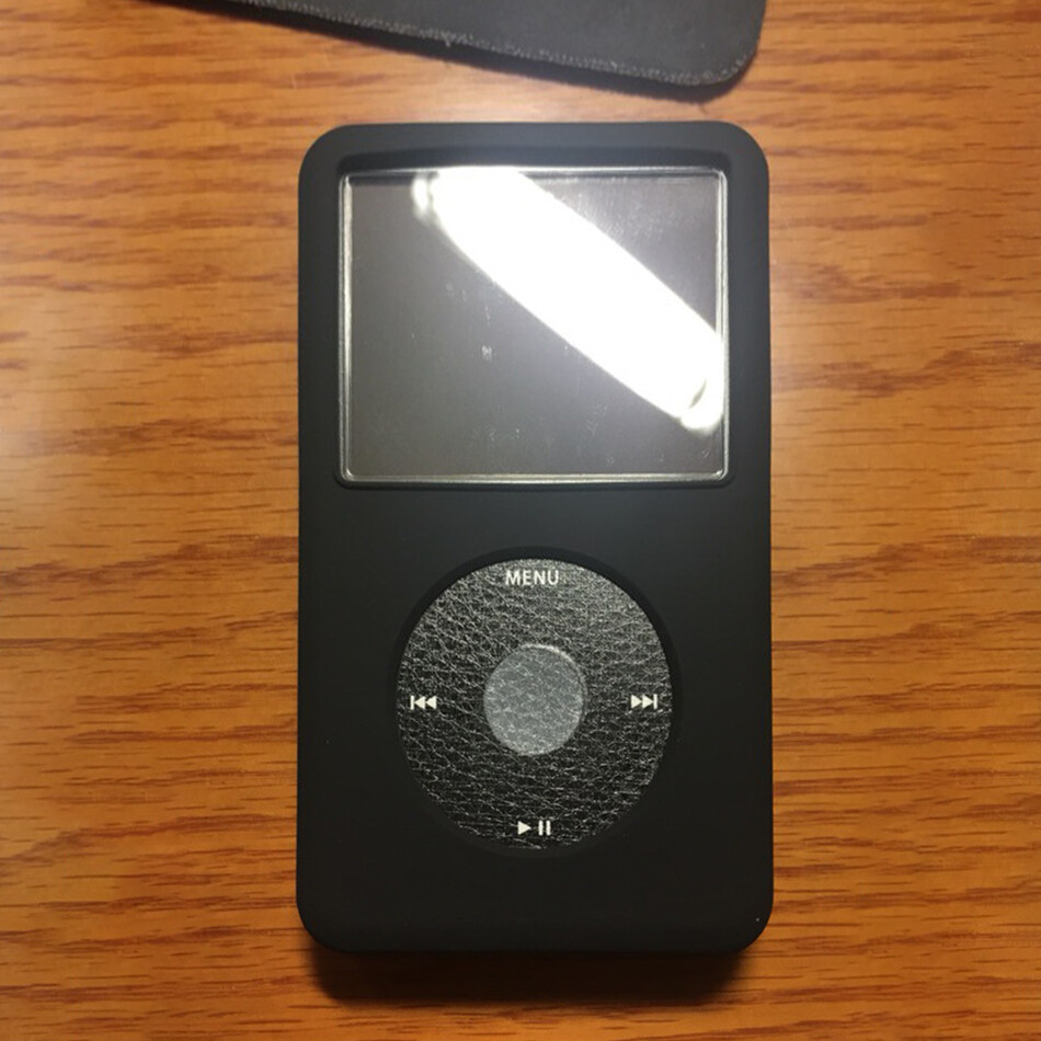 For iPod Classic 80GB/120GB/160GB Silicone Rubber Soft Skin Sleeve Case - Black