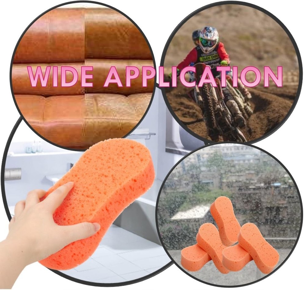 Ultimate Premium 5-Pack Coral Sponge Set - Extra Soft, Non-Scratch, Foaming &...