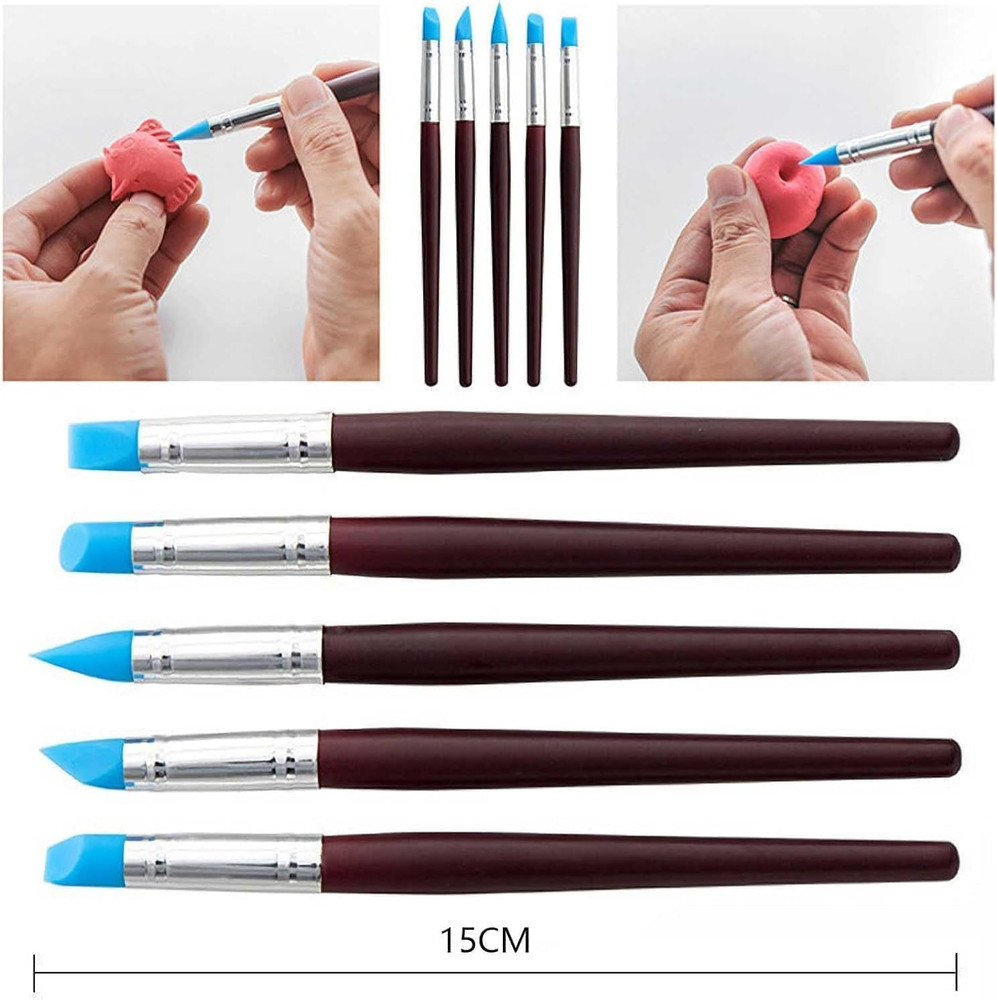 Beginner Clay Sculpting Tools Set Pottery Modeling Kit with Storage Roll