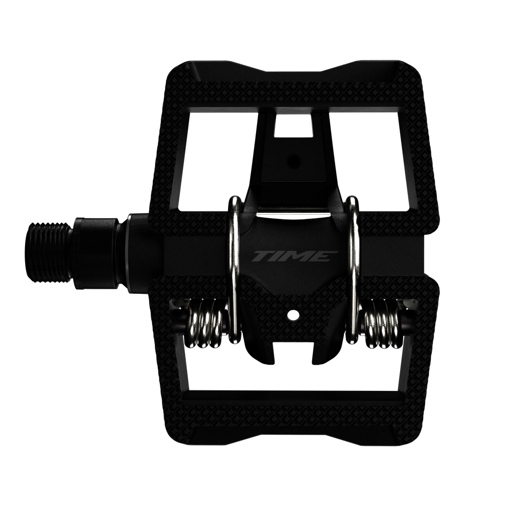Time Link Pedals - Single Sided Clipless with Platform, Aluminum, 9/16", Black,
