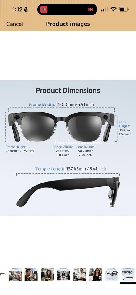 Booabei AI Smart Glasses with Camera