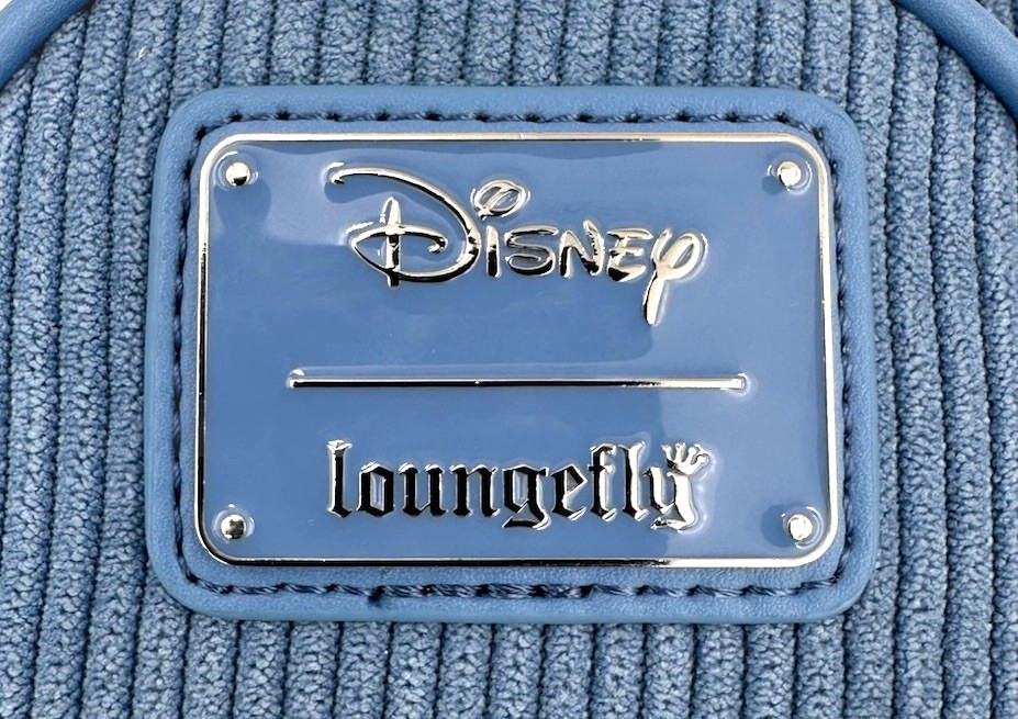 Disney Loungefly Lilo Stitch Figural Stitch Corduroy Coin Purse Wristlet NWT