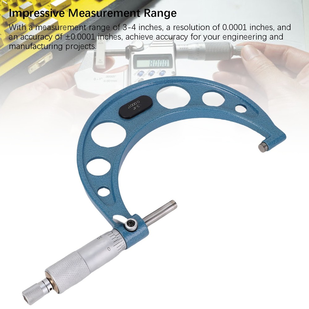 Professional Outside Micrometer Set For Precise Measurements 3-4in