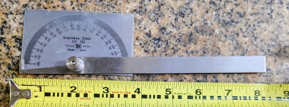 🗽SK STAINLESS NO 183 PROTRACTOR MACHINIST/TOOLMAKER