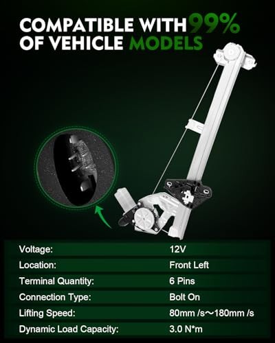 Front Left Power Window Regulator with Motor for:-Honda Front Left Driver Side