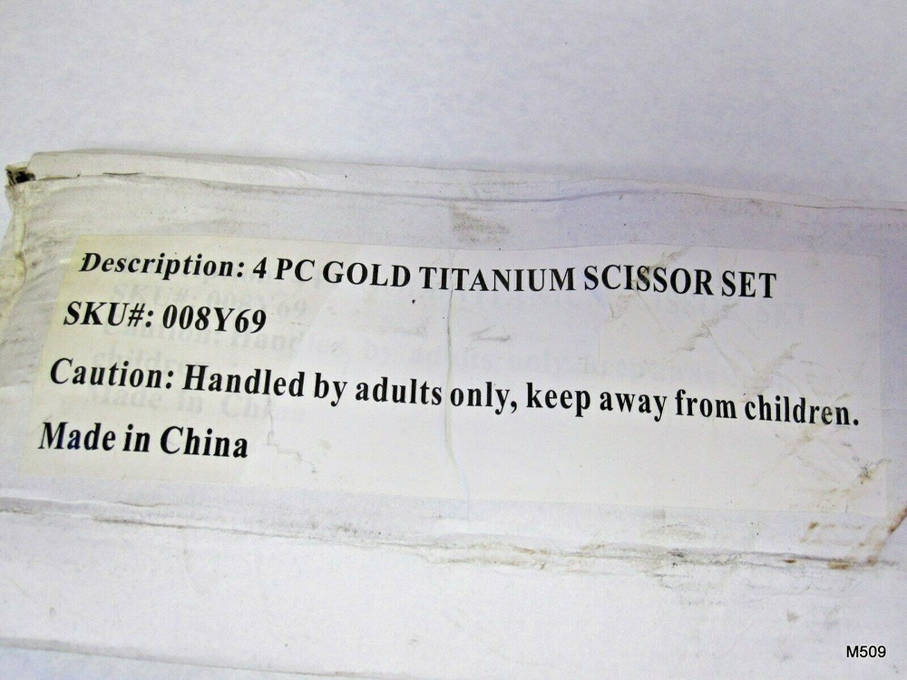 4pc Gold Titanium Scissor Set