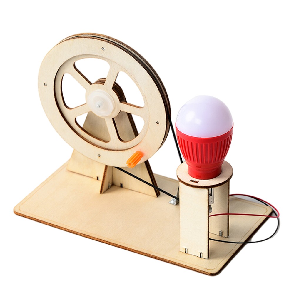 DIY Hand Crank Generator Model Kit Student Physics Experiments Educational Toy