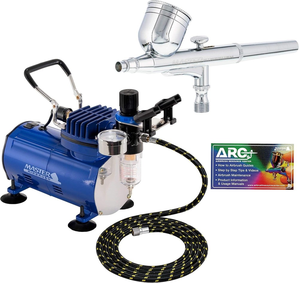 Professional Airbrush Kit - Includes Compressor, Fluid Cup & Hose for Beginners